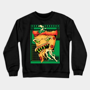 Bitten Pizza Monster Crewneck Sweatshirt